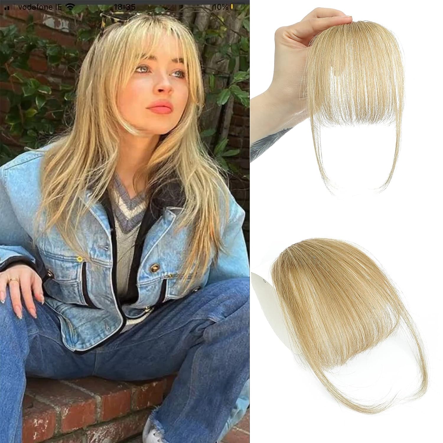 Seamless Clip In Hair Extensions Human Hair - مشبك شعر من Wishu للنساء ،