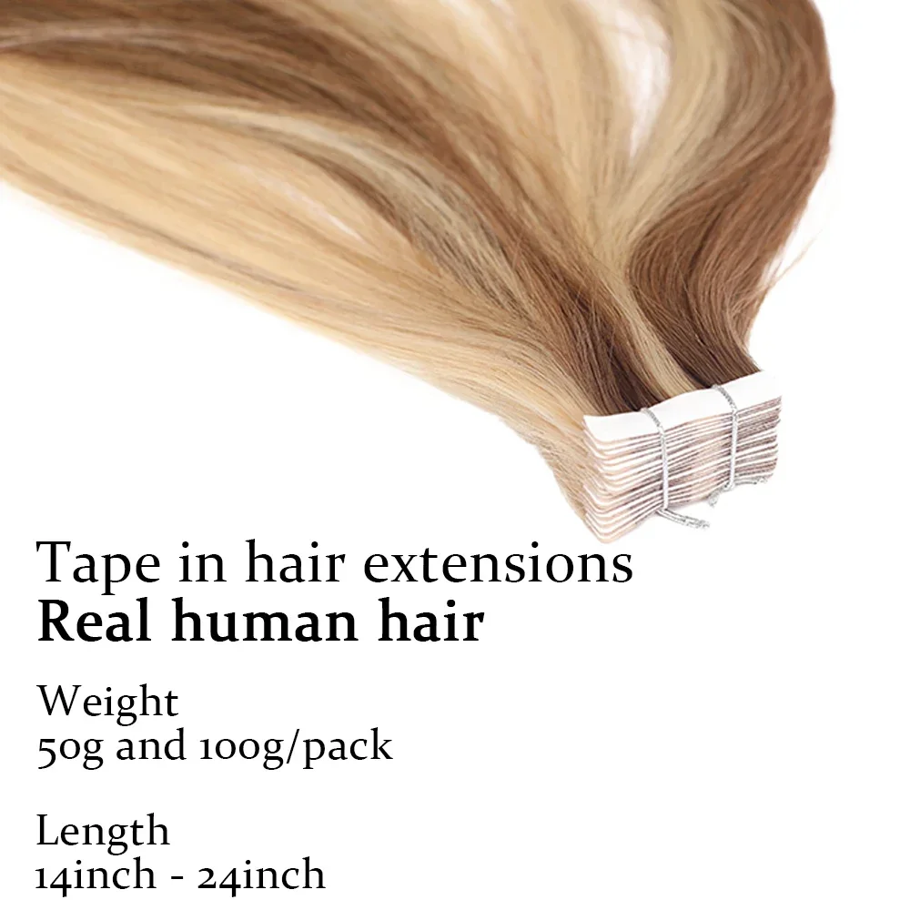 وصلات شعر برازيلي طبيعي 100% م - مراجعة Invisible Tape In Extensions Real Hair وسعره