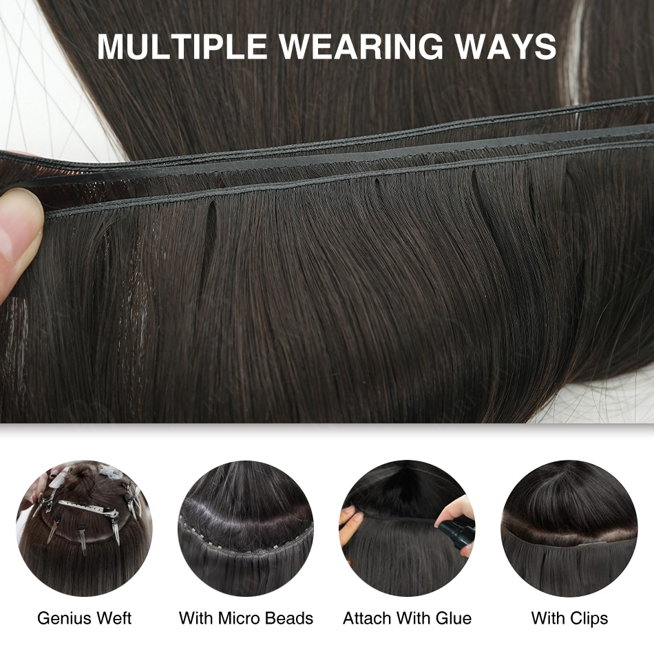 جاهز للشحن: خصلات شعر بشري طبي - مراجعة Invisible Tape In Extensions Real Hair وسعره
