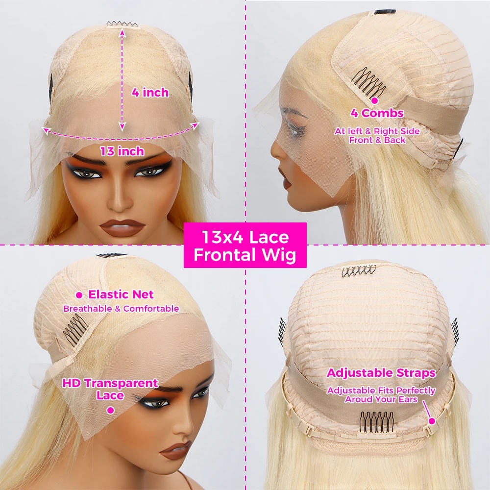 باروكات شعر طبيعي بلون العسل ا - مراجعة Glueless Wear And Go Human Hair Wig وسعره