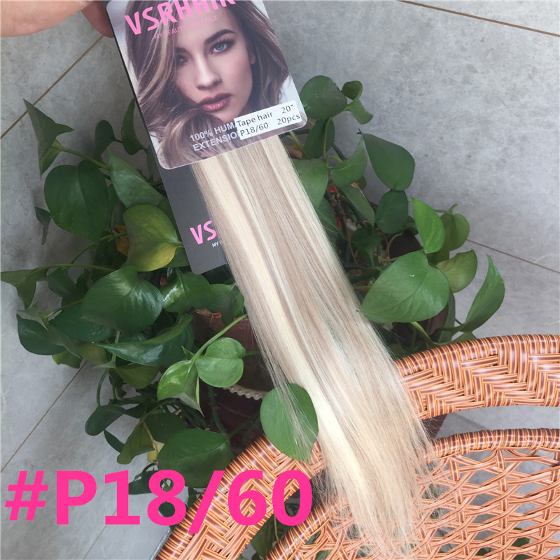 وصلات شعر طبيعي للنساء من Vsrh - مراجعة Invisible Tape In Extensions Real Hair وسعره