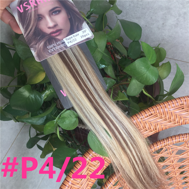 وصلات شعر طبيعي للنساء من Vsrh - مراجعة Invisible Tape In Extensions Real Hair وسعره