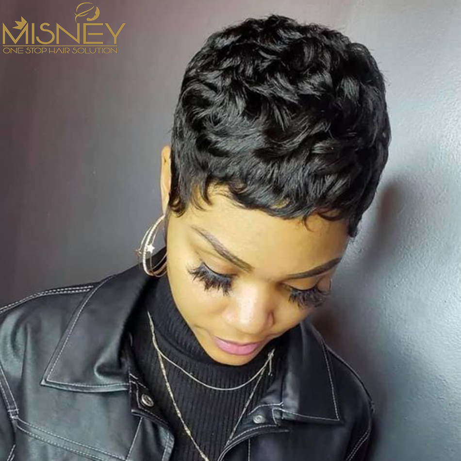 باروكة شعر طبيعي قصيرة مستقيمة - مراجعة Short Pixie Cut Wig Human Hair Cheap وسعره