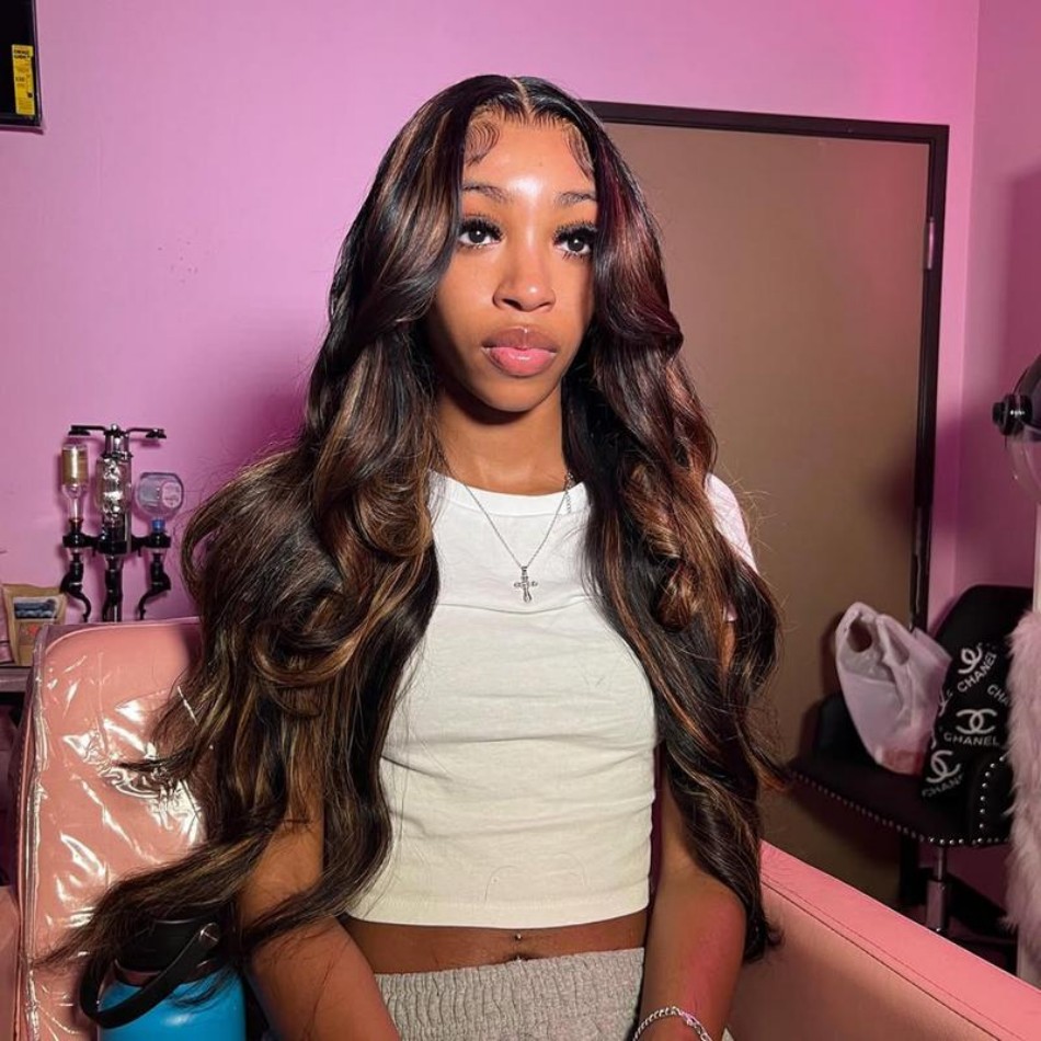 P1B30 الجسم موجة خصلات الشعر ا - مراجعة Lace Front Wigs وسعره