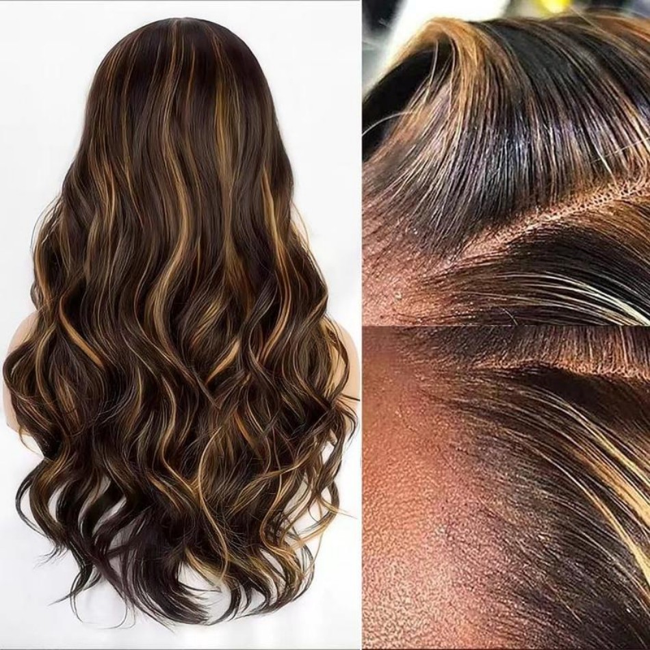 P1B30 الجسم موجة خصلات الشعر ا - مراجعة Lace Front Wigs وسعره