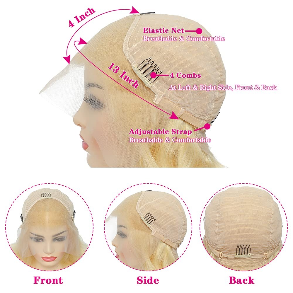 باروكة شعر طبيعي أمامية بدانتي - مراجعة 613 Blonde Body Wave Lace Front Wig وسعره