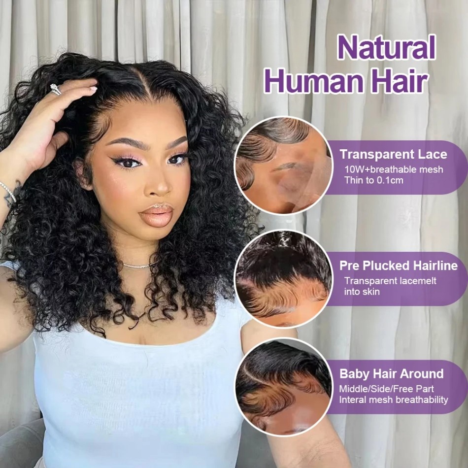 باروكة قصيرة بدون غراء، طولها  - مراجعة Hd Lace Frontal Wig Human Hair Pre Plucked وسعره