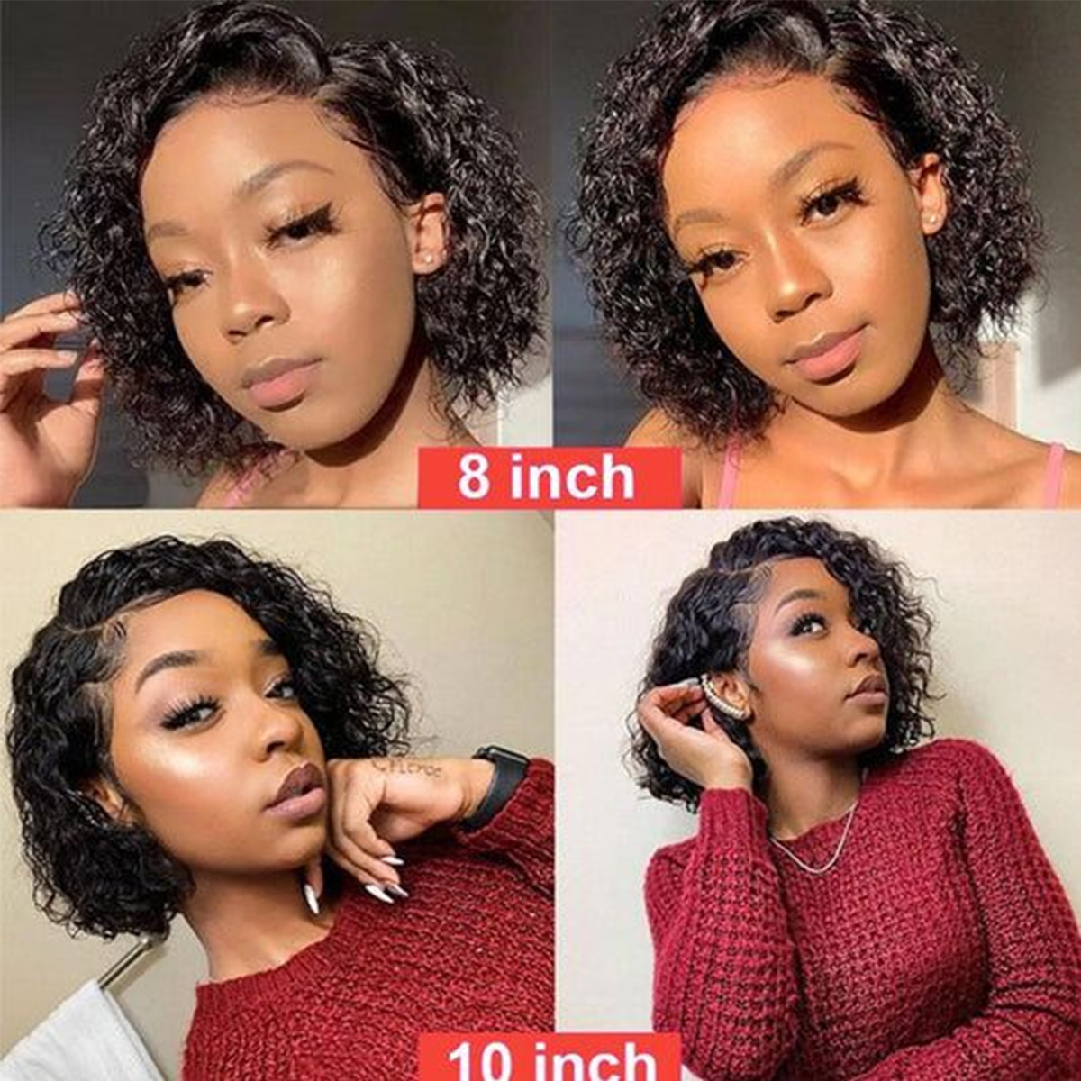 باروكات شعر طبيعي مموج عميق بك - مراجعة Glueless Wear And Go Human Hair Wig وسعره