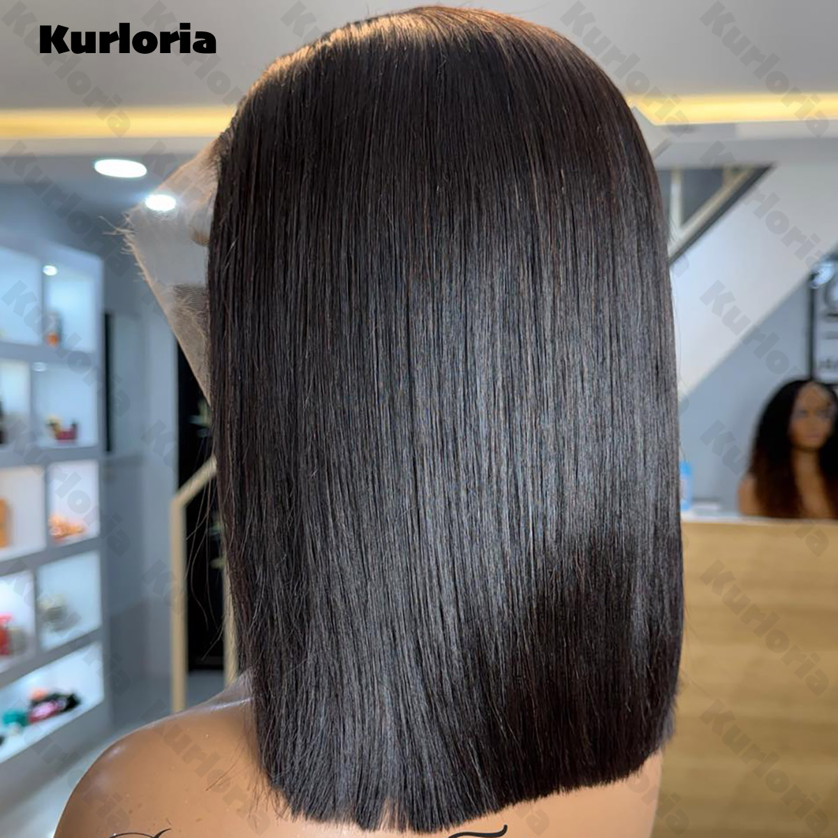 باروكة شعر مستقيم بوب طبيعي أس - مراجعة Glueless Wear And Go Human Hair Wig وسعره