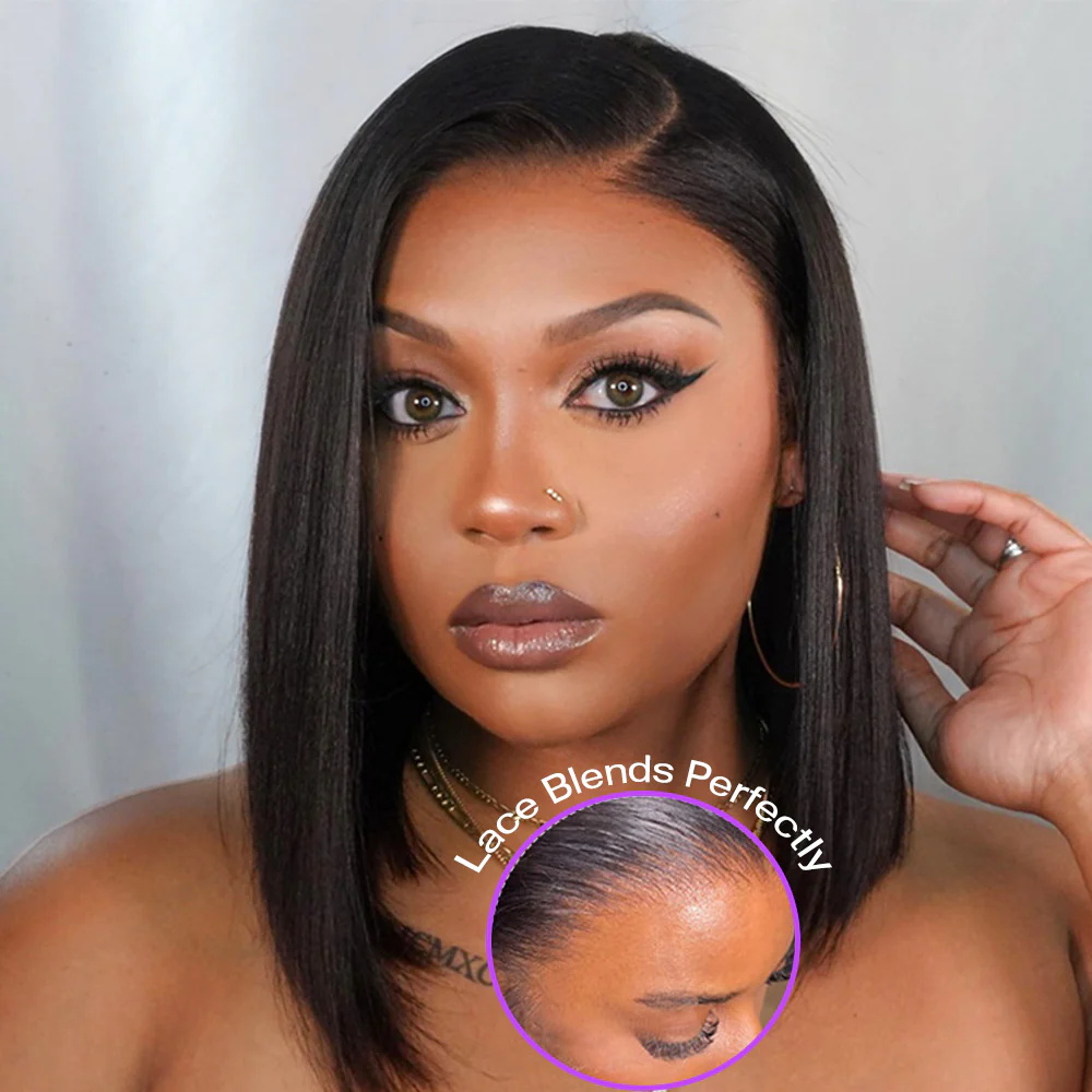 شعر مستعار بوب مستقيم بدون غرا - مراجعة Glueless Wear And Go Human Hair Wig وسعره