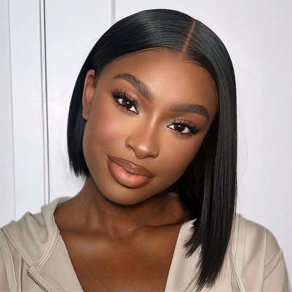 شعر مستعار بوب مستقيم بدون غرا - مراجعة Glueless Wear And Go Human Hair Wig وسعره